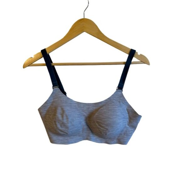 Knix Padded Evolution Bra Reversible Size 6 Gray/Black/Blue Straps - Picture 2 of 10